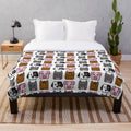 Soft and cuddly plush blanket featuring adorable animal designs