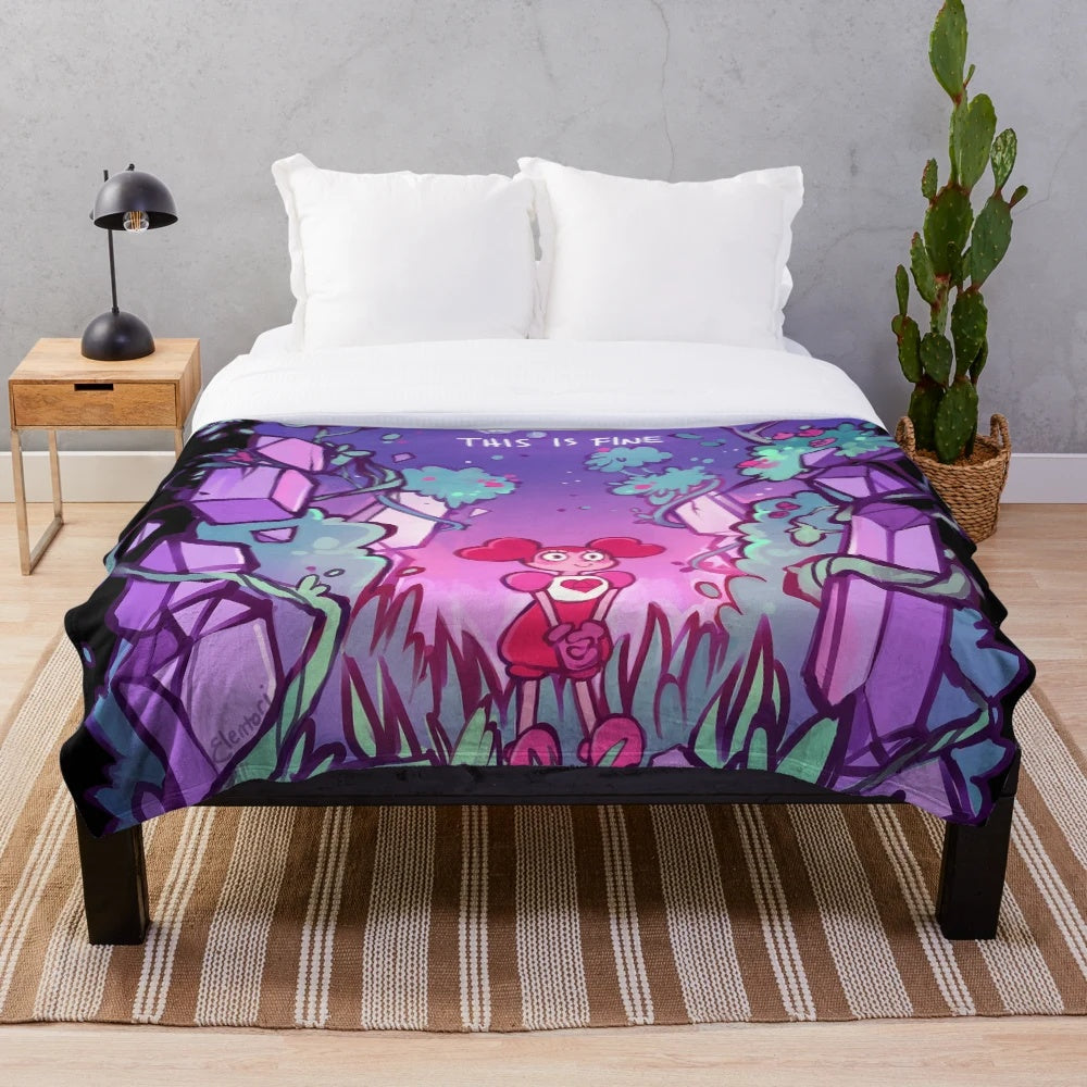 Soft and plush blanket featuring a depression meme design