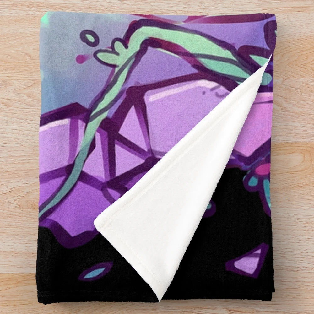 Soft and plush blanket featuring a depression meme design
