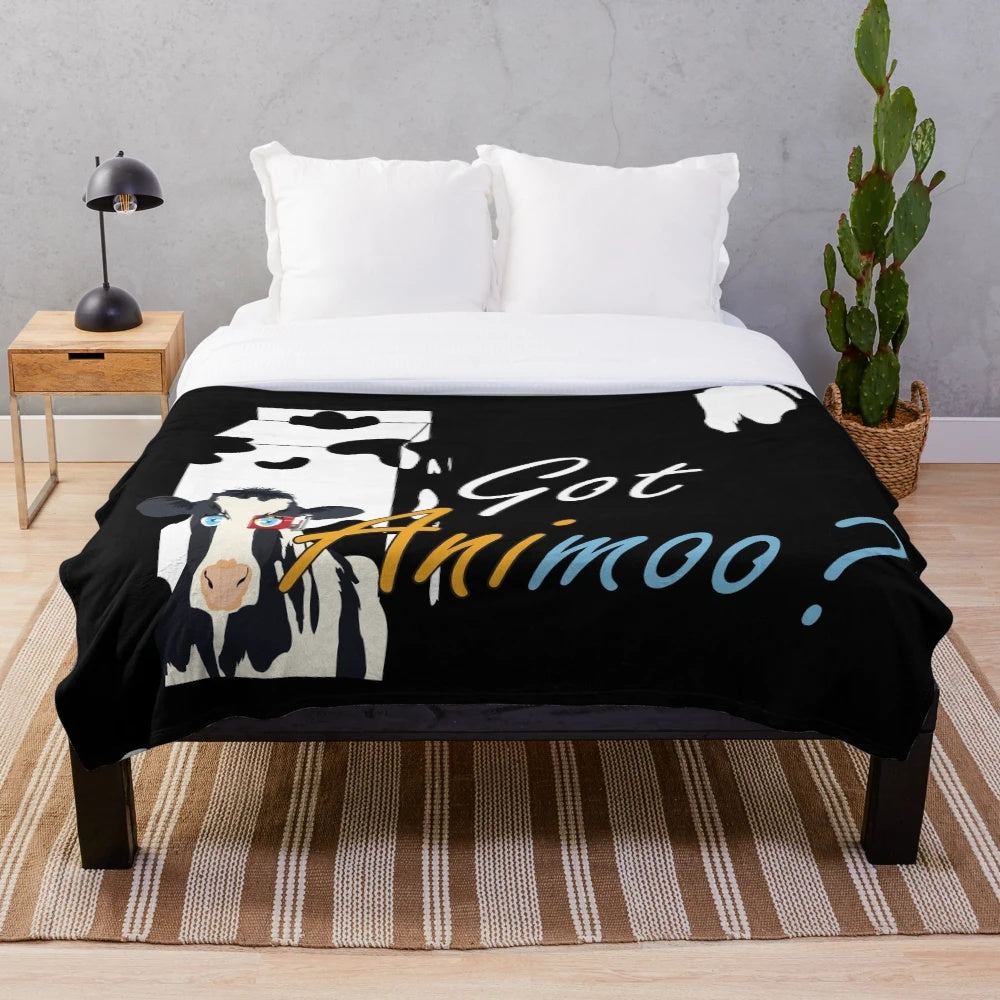 Soft and Cuddly Plush Blanket with Anime-Inspired Design