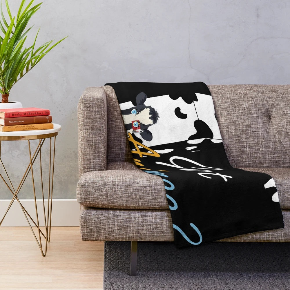 Soft and Cuddly Plush Blanket with Anime-Inspired Design
