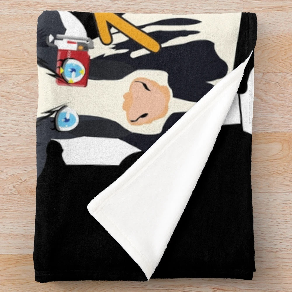 Soft and Cuddly Plush Blanket with Anime-Inspired Design