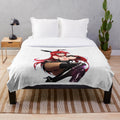 Plush blanket featuring an anime character design