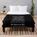 Plush blanket with "To Our Pastor - We Appreciate You" design