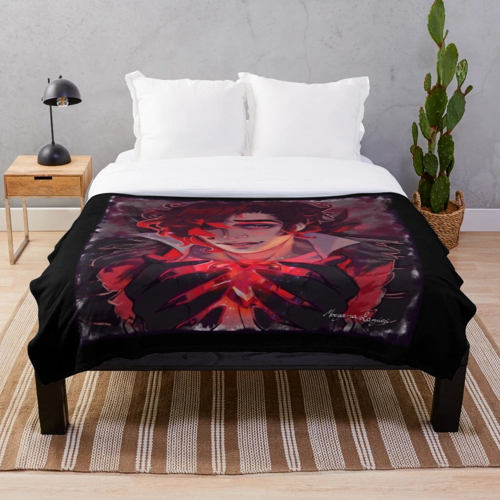 Plush blanket featuring Julian Devorak from The Arcana game
