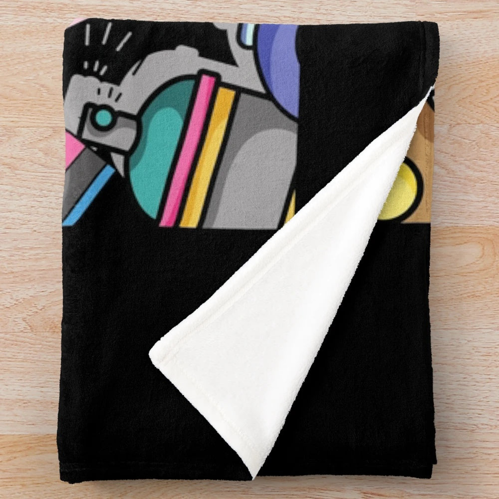 Plush blanket featuring an art teacher design
