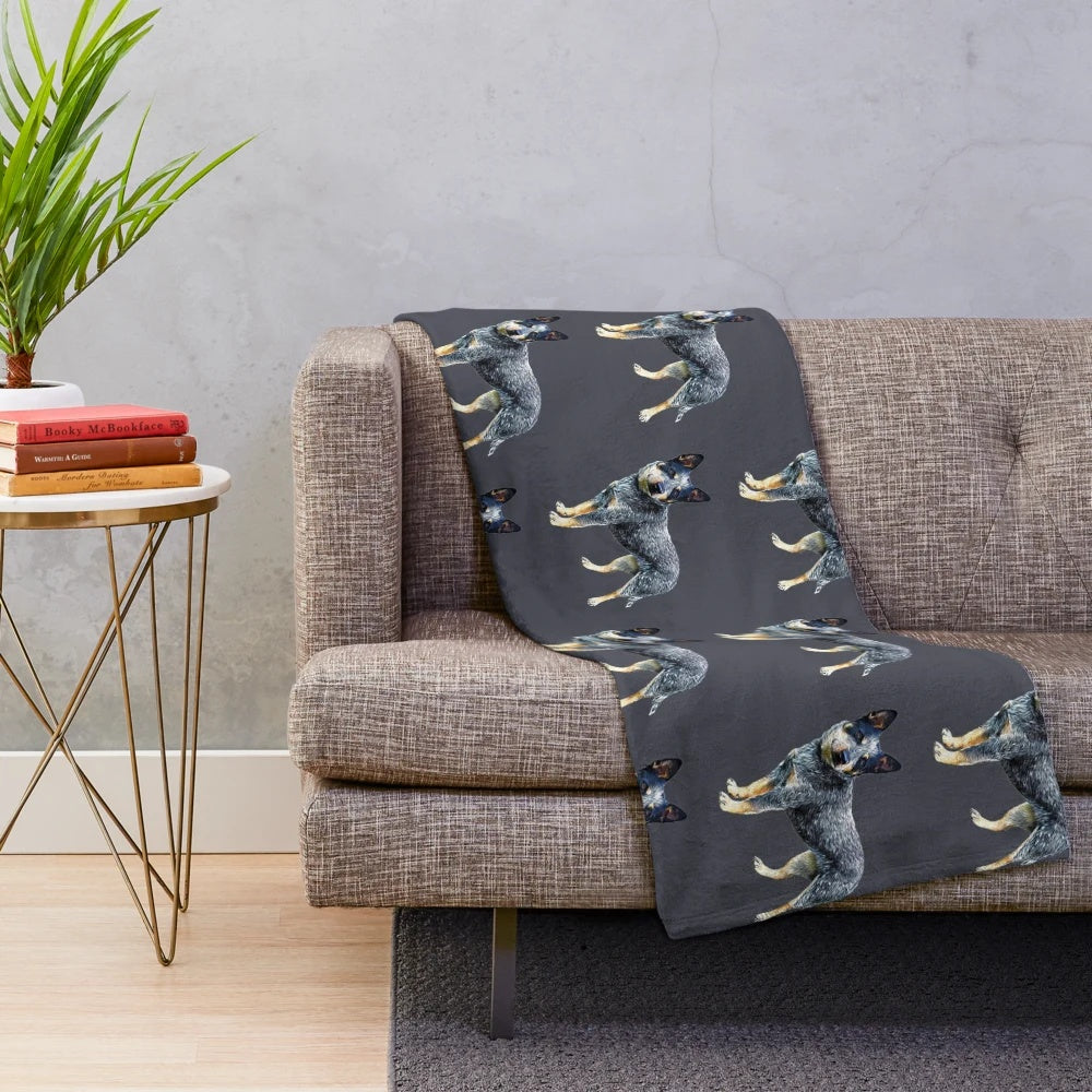 Australian Cattle Dog and Blue Heeler Plush Blanket