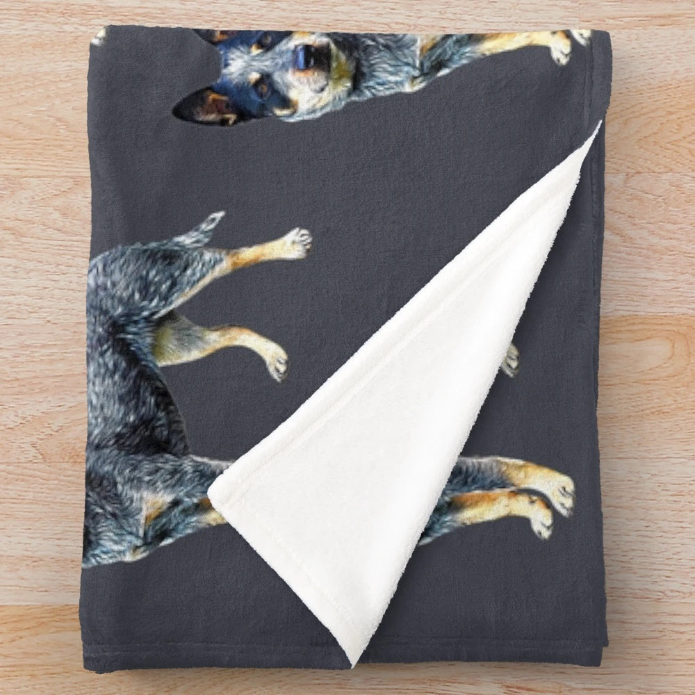 Australian Cattle Dog and Blue Heeler Plush Blanket