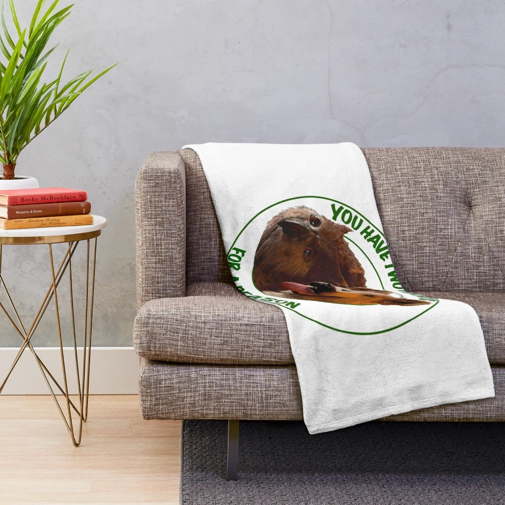 Plush blanket featuring Baldur's Gate 3 characters and pets