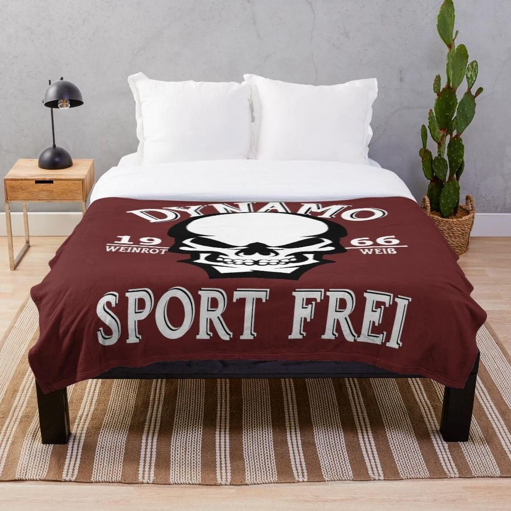 Soft and plush football-themed blanket for Berlin sports fans