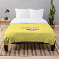Colorful plush blanket featuring bingo balls and a murder mystery theme