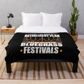 Soft and plush bluegrass-inspired blanket for music lovers and retirement festivities