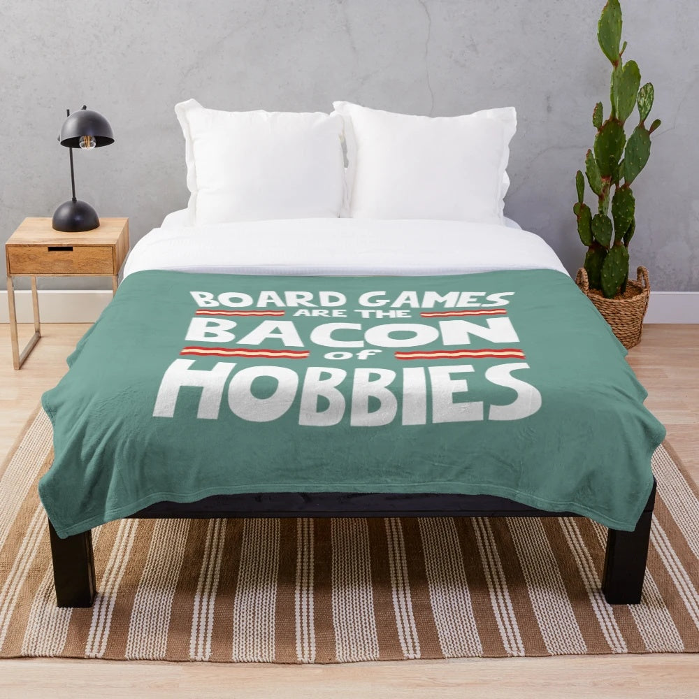 Board game-themed plush blanket