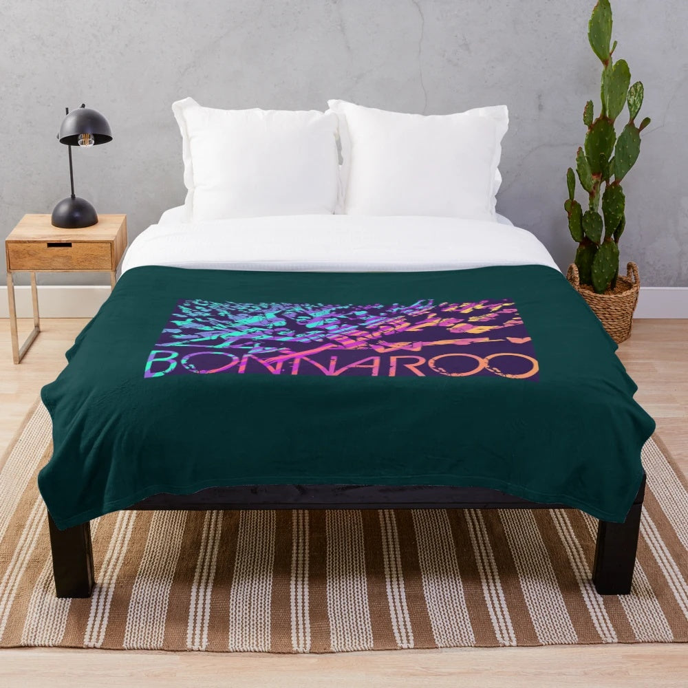 Soft and warm plush blanket perfect for Bonnaroo music festival