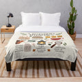 Cozy plush blanket with a stack of books design for book lovers