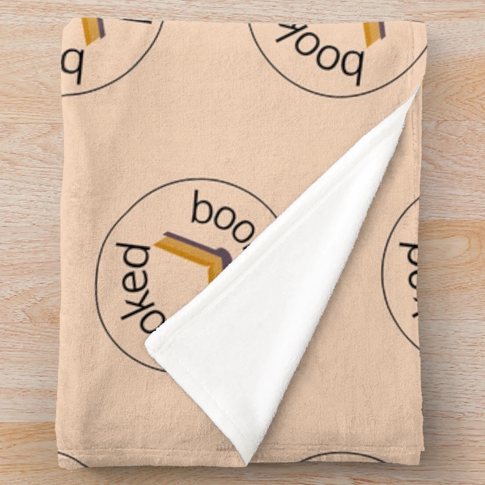 Cozy plush blanket with book lover design