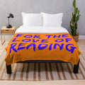 Cozy plush blanket with a book lover design