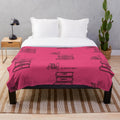 Soft plush blanket with book lover design