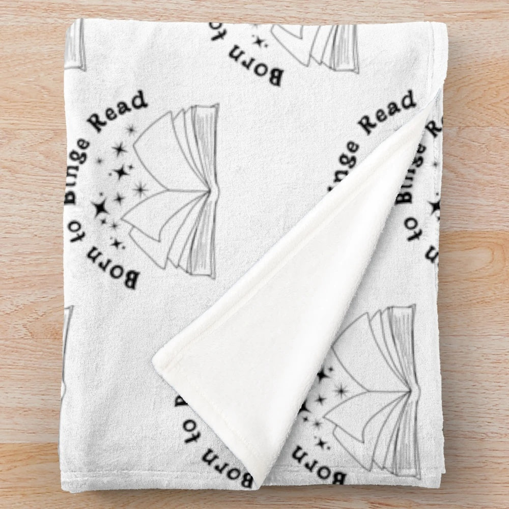 Soft and snuggly plush blanket for book lovers and avid readers