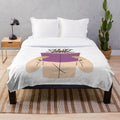 Cozy plush blanket with "Fuck Off, I'm Reading" funny design for book lovers