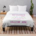 Cozy plush blanket for camping moms featuring "Best Mom Ever" design