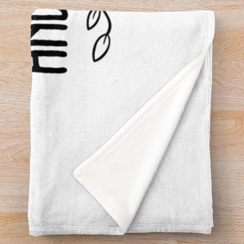 Cozy plush blanket featuring a funny cat lover design with the text "My hobbies include petting cats and nothing else