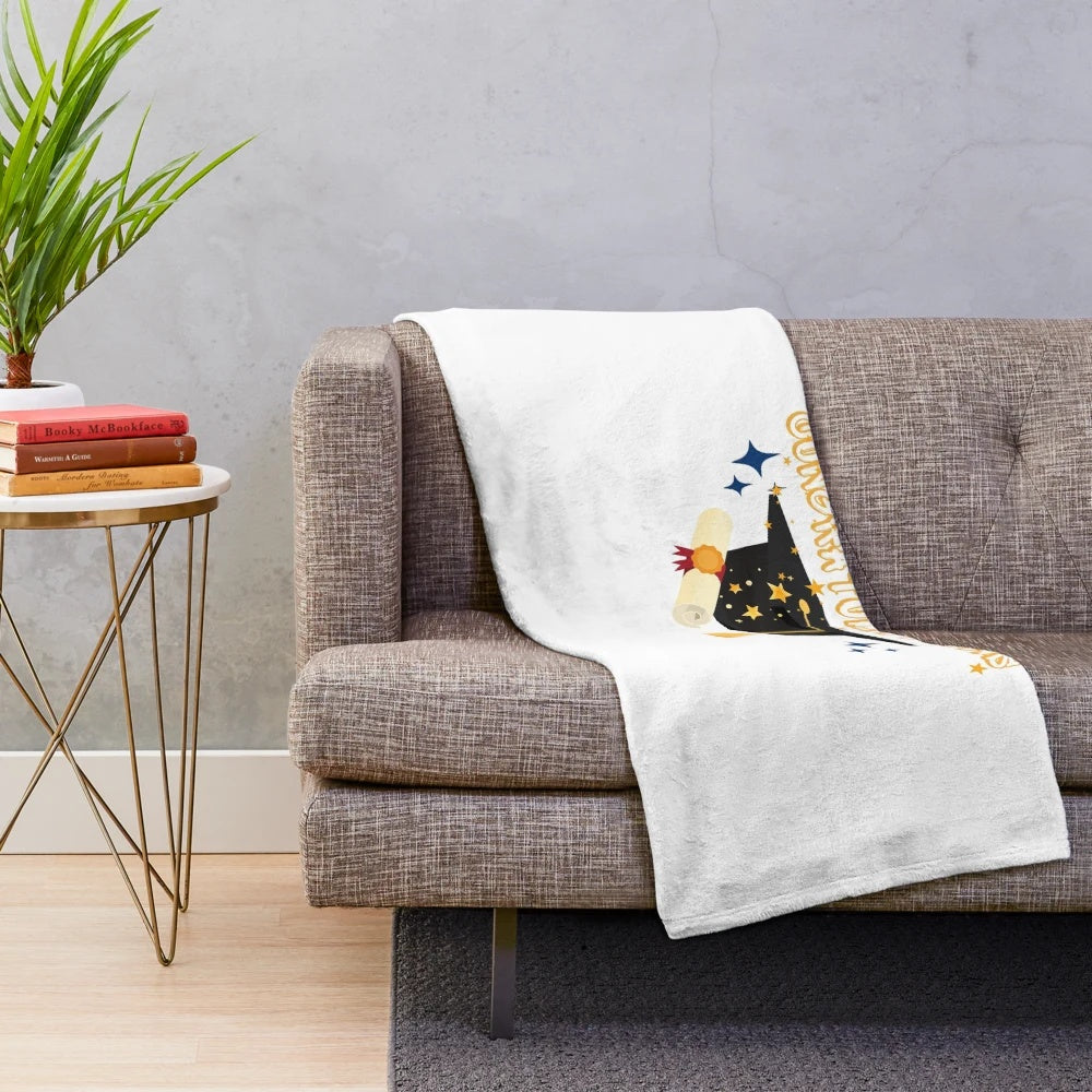 Cozy plush blanket for graduation celebrations