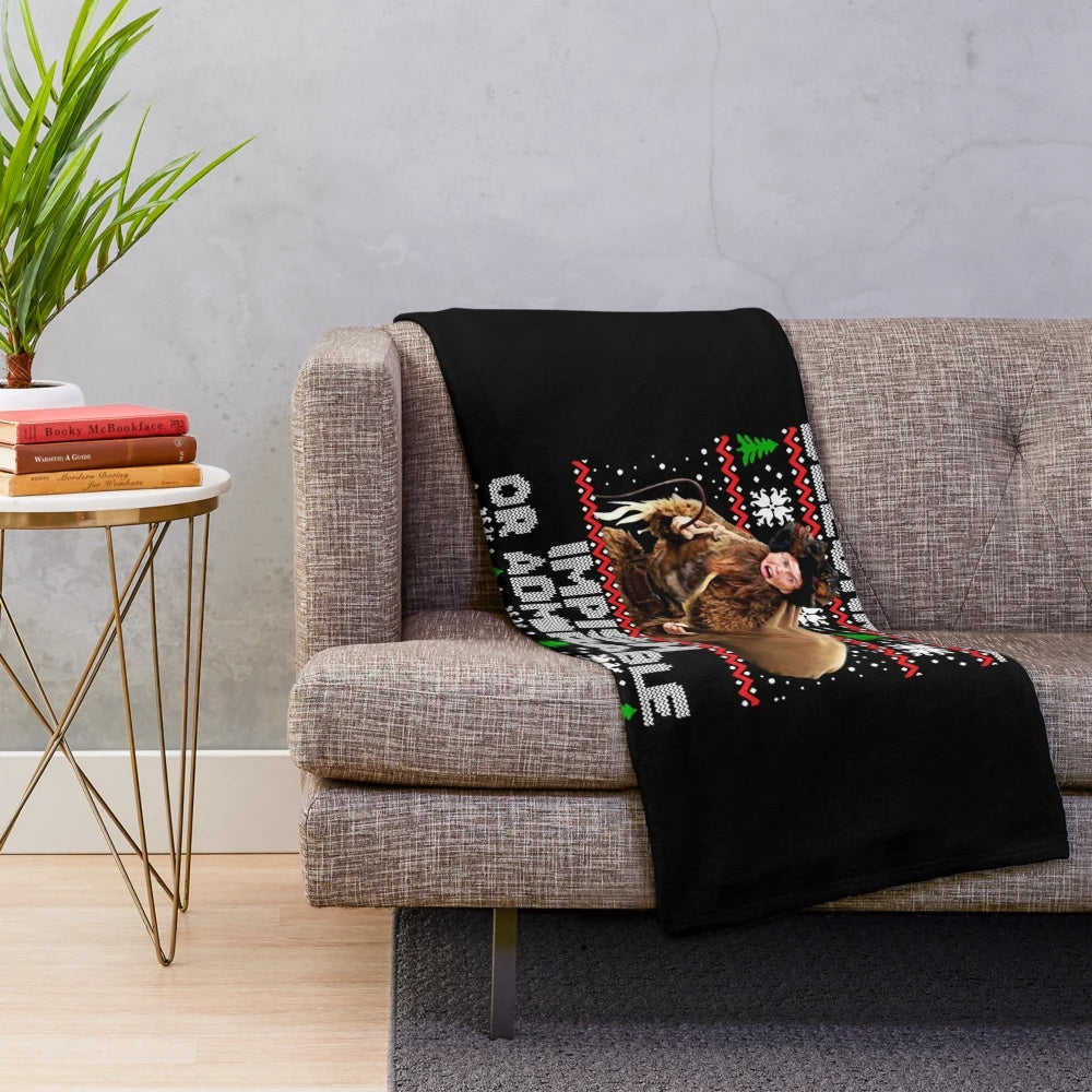 Belsnickel inspired plush blanket for Christmas gifts