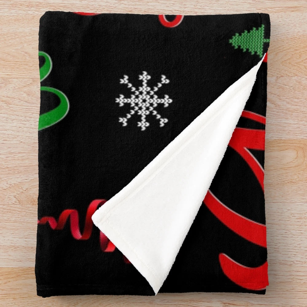 Plush blanket with cozy design for enjoying Christmas movies