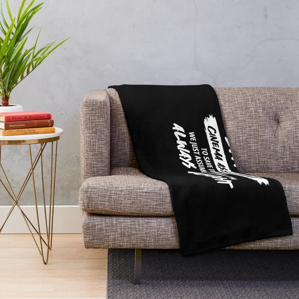 Plush blanket with a cinema assistant themed funny slogan design