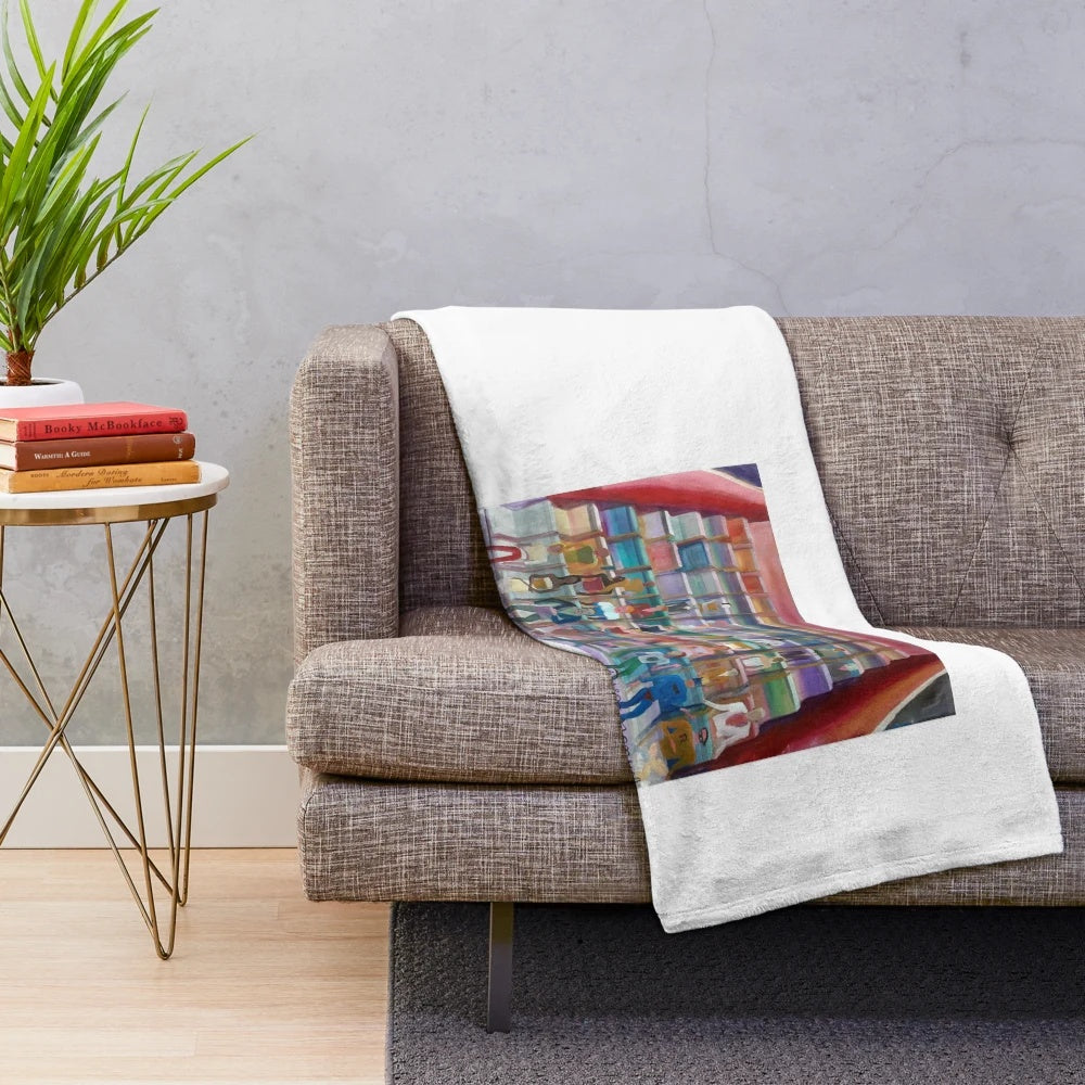 Plush movie theater themed blanket