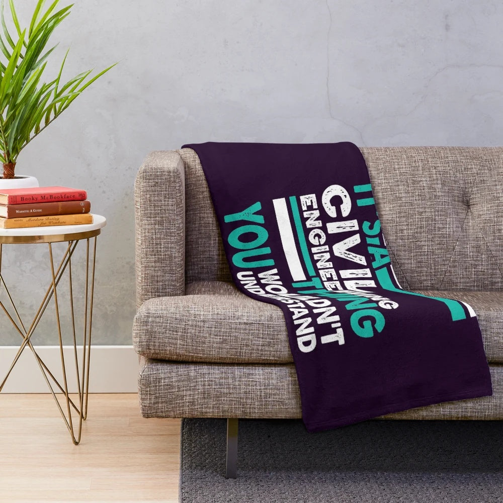Civil engineering plush blanket
