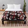 Soft, plush blanket with a vintage movie-inspired design