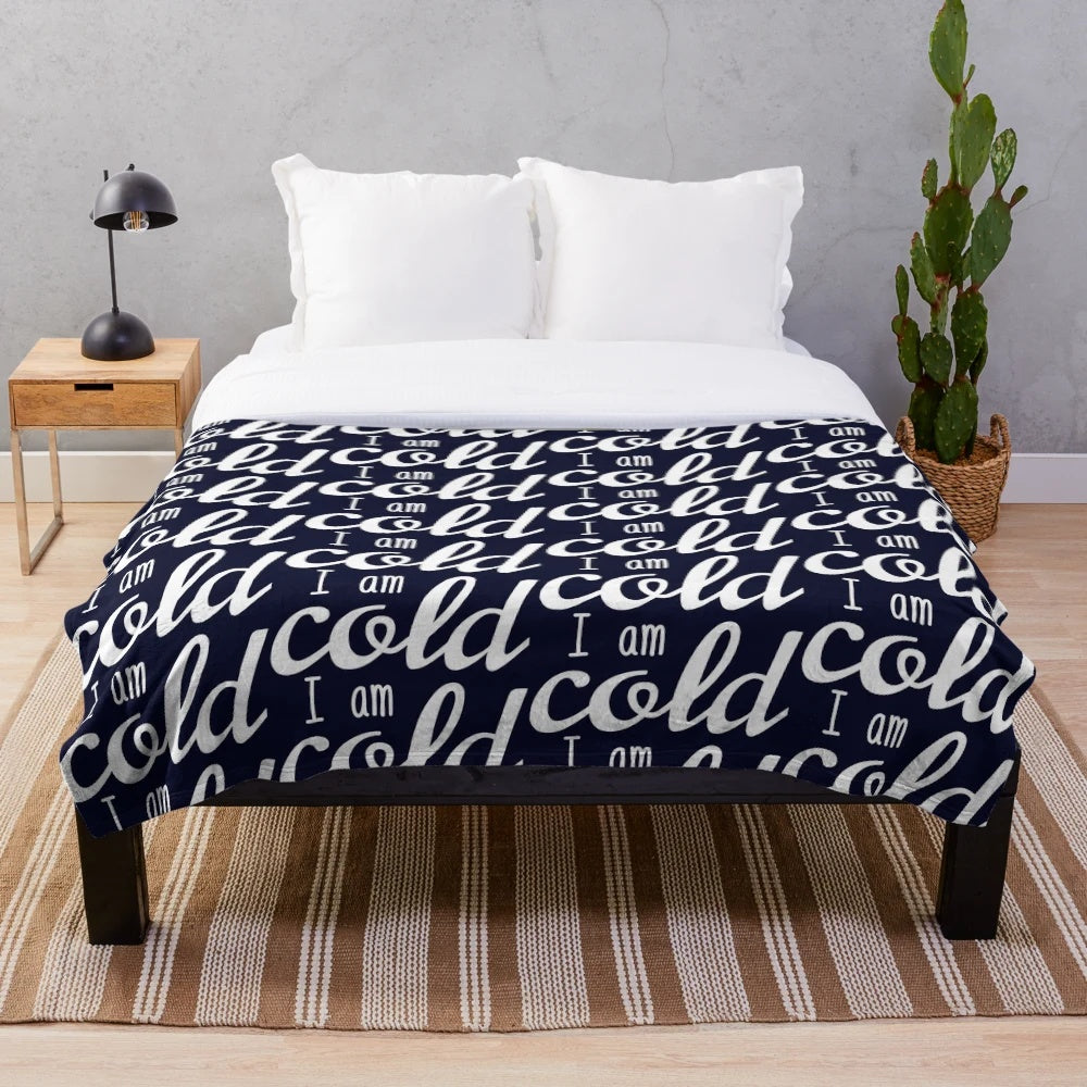 Soft and warm plush blanket for staying cozy in cold weather