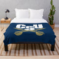 Plush blanket featuring the Charleston Southern Buccaneers team logo
