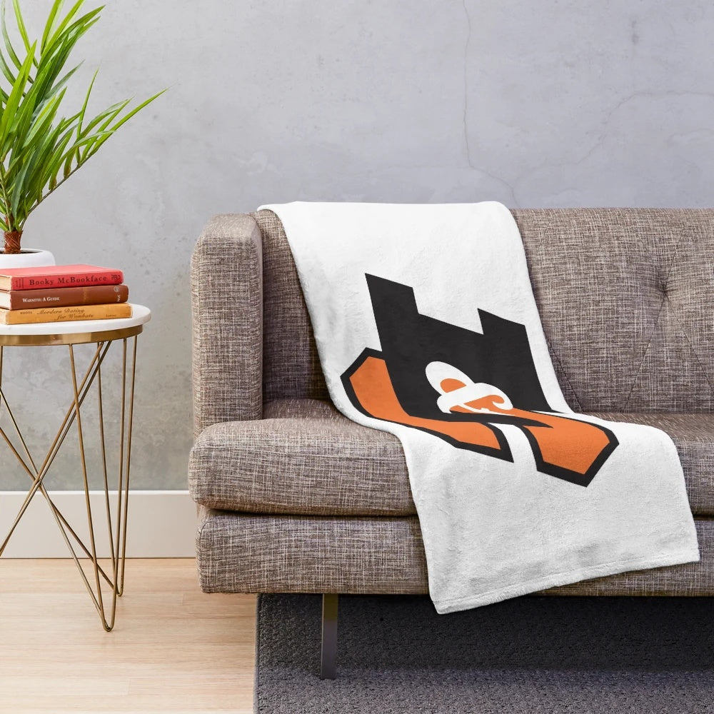 Plush blanket featuring the Lewis and Clark College logo