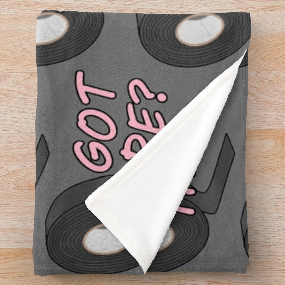 Plush blanket with color guard and marching band design