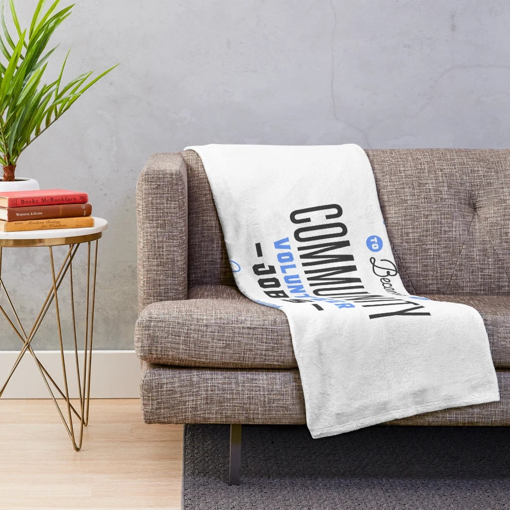 Soft plush blanket with community volunteer and social impact career focus keyword