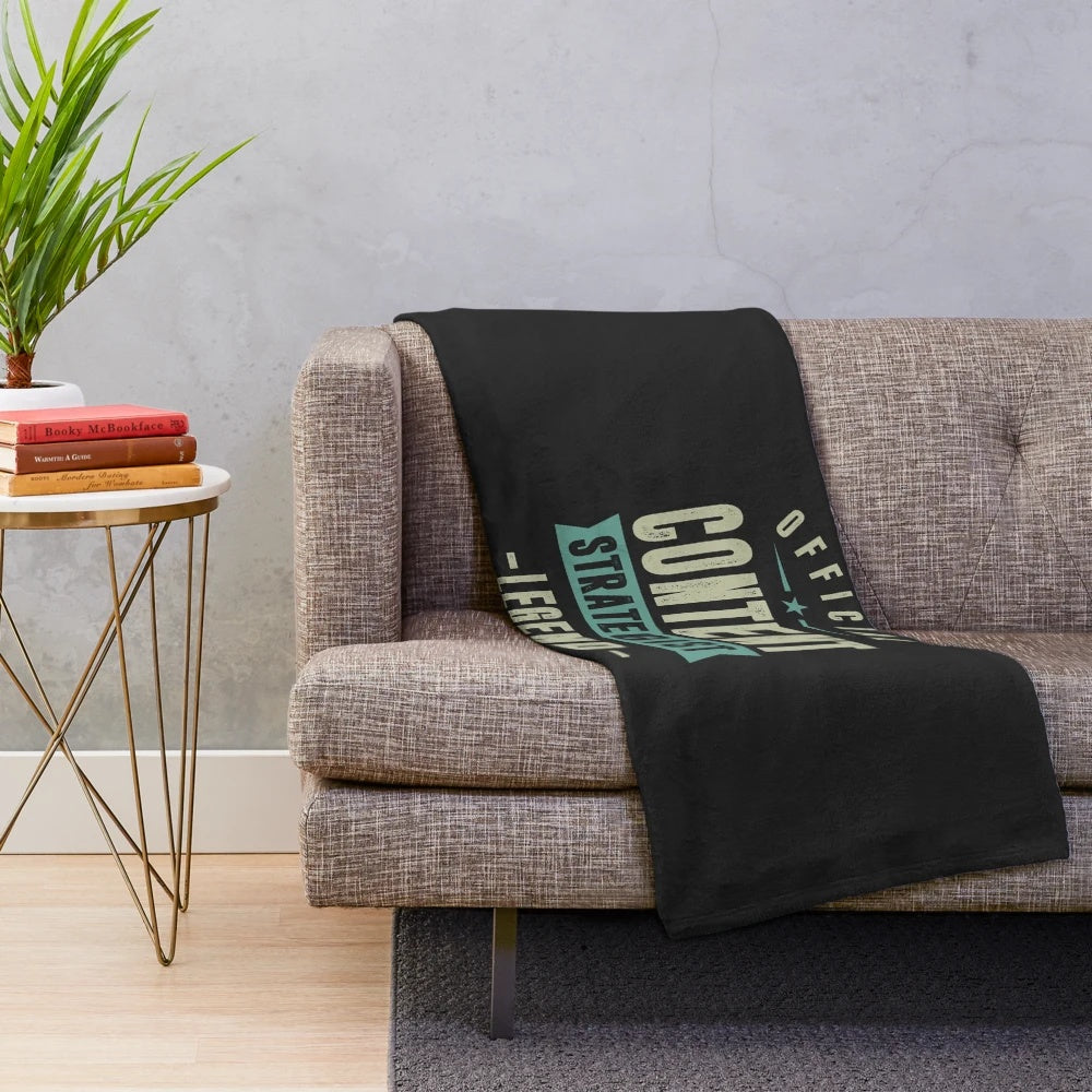 Content strategist plush blanket with typography design