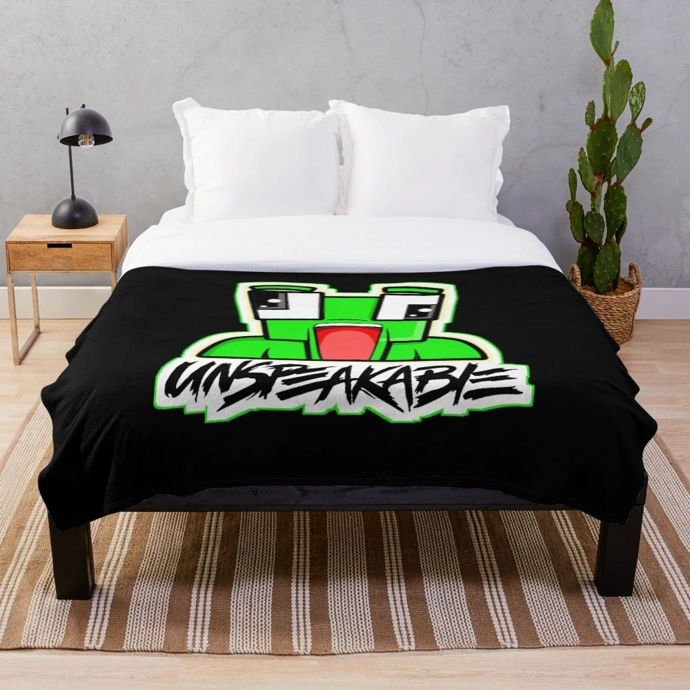 Plush blanket featuring unspeakable youtuber design