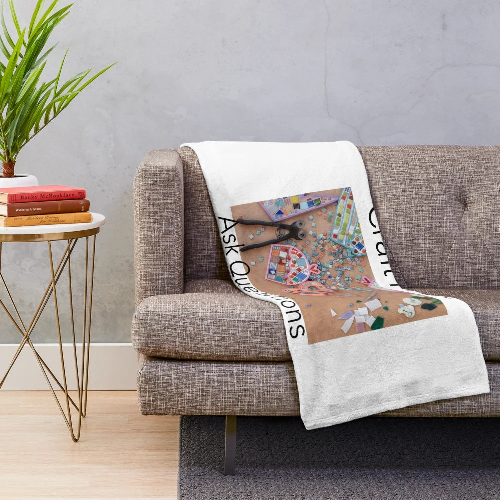 Handmade plush blanket for DIY enthusiasts and creative hobbyists