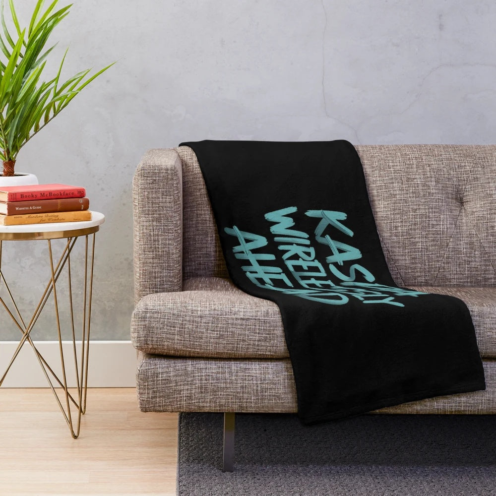 Cozy plush blanket with cryptocurrency-inspired design