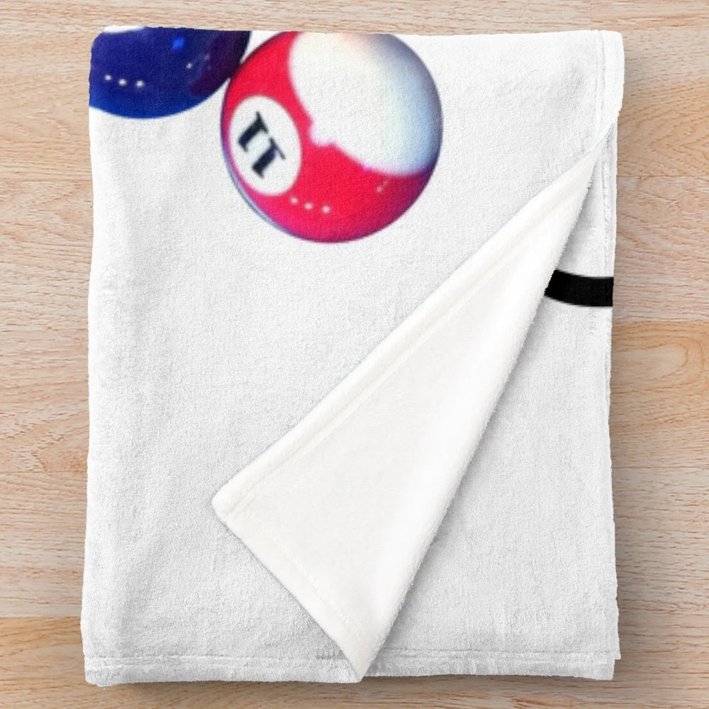 Soft, plush blanket featuring a cue design for snooker and billiards enthusiasts