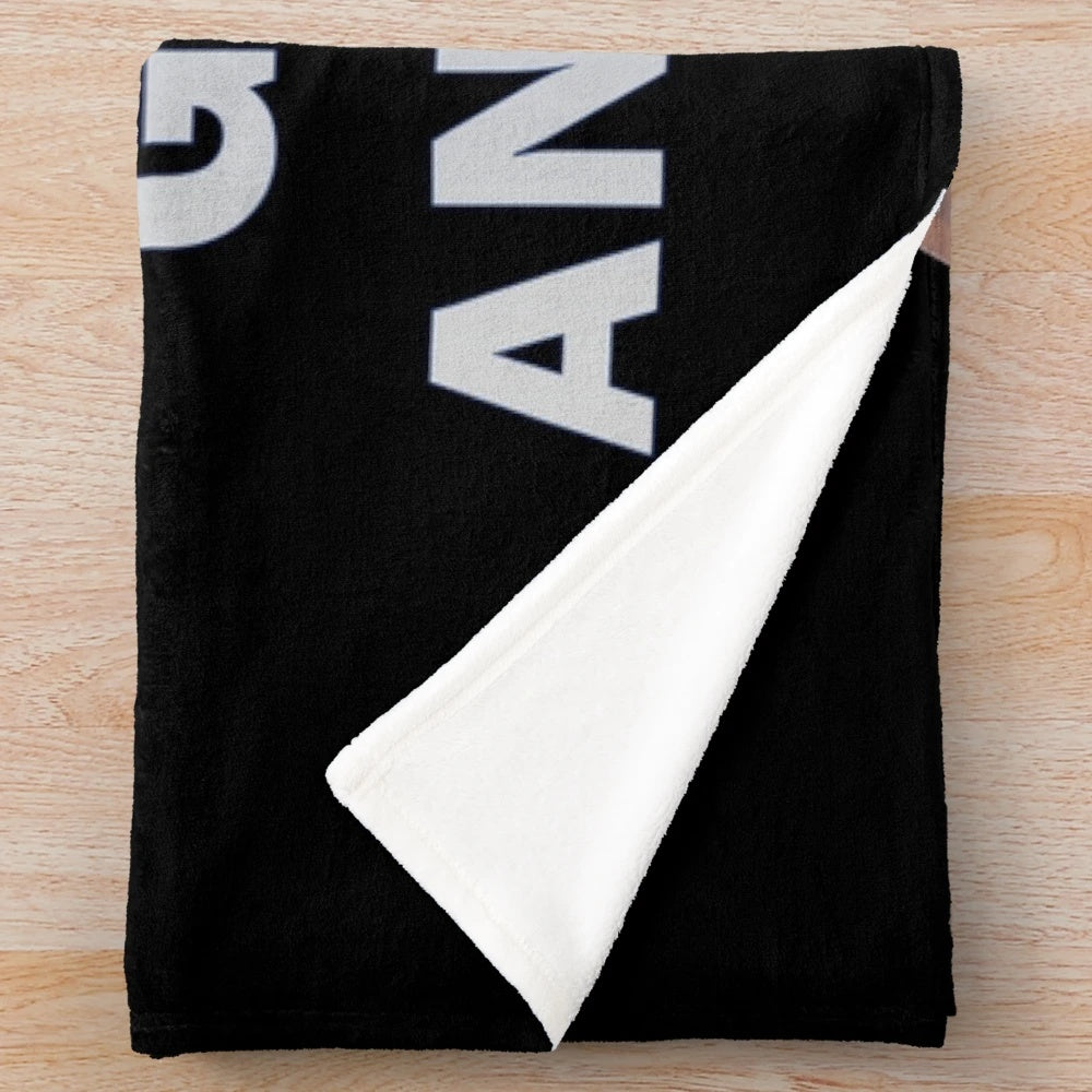 Plush blanket featuring the image of darts player Gary Anderson