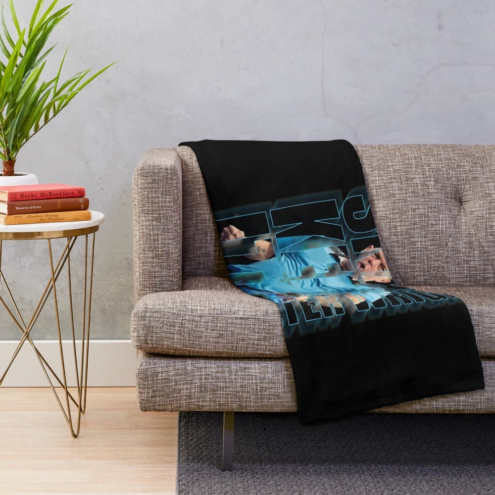 Cozy plush blanket featuring the darts player Peter Wright