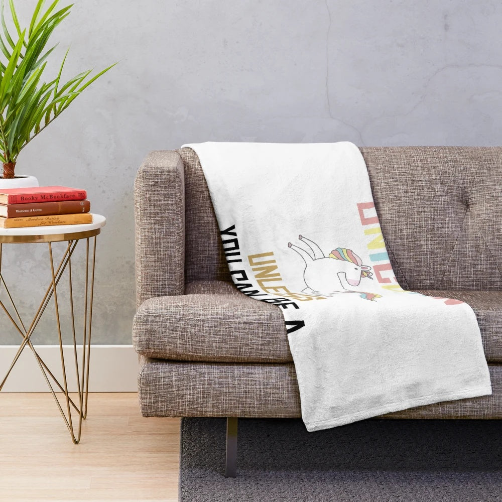Plush unicorn-themed blanket for data analysts and engineers
