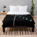 Soft and plush blue and black dog blanket