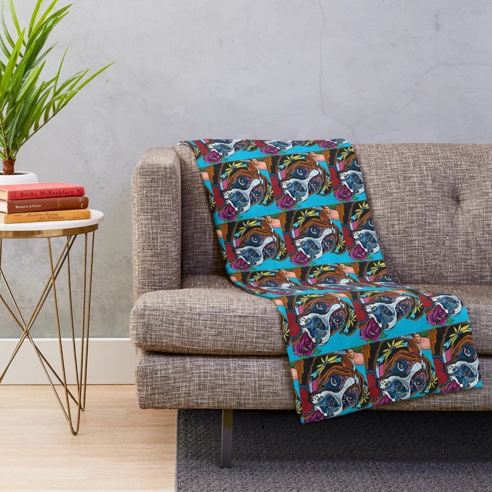 A soft, warm plush blanket perfect for snuggling with your furry family member.