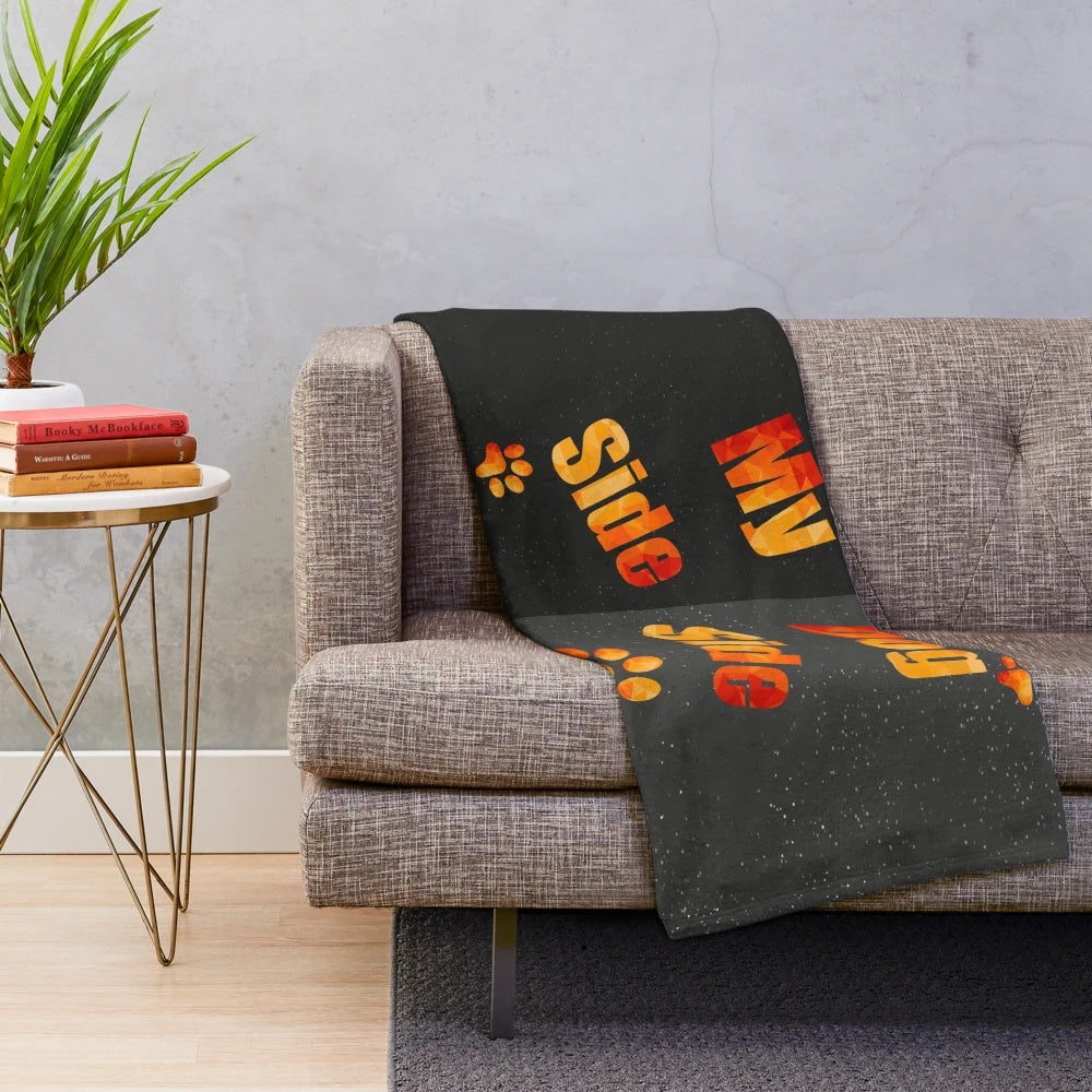 Colorful plush blanket for dogs and dog owners