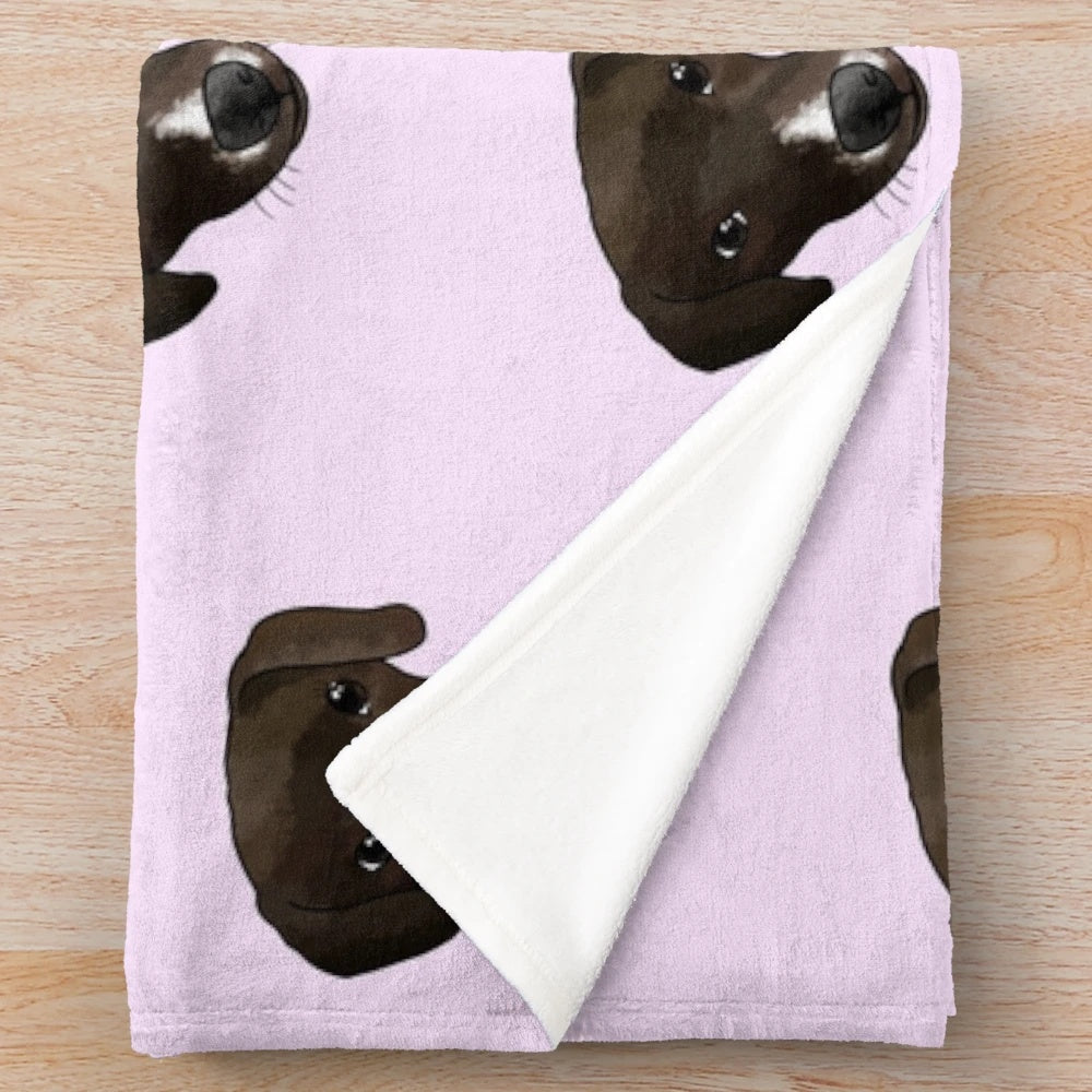 Soft and Cuddly Plush Blanket with Cute Dog Design